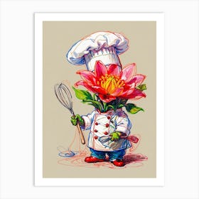 Chef In Hat Art Print