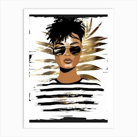 Woman In Sunglasses Art Print