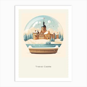 Trakai Castle Lithuania Snowglobe Poster Art Print