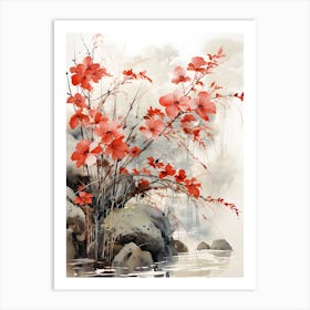 Chinese Flower Painting Art Print