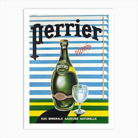 Vintage Perrier Mineral Water Print Art Print