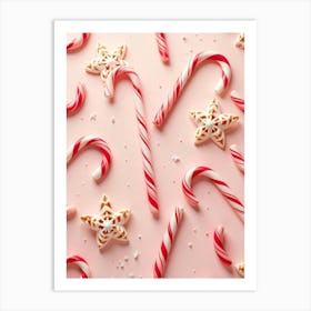 Christmas Candy Canes Art Print