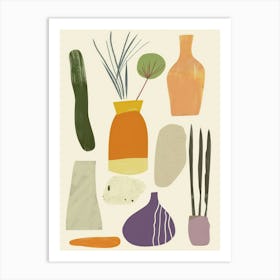 Cute Objects Abstract Illustration 23 Art Print