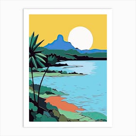 Minimal Design Style Of Bora Bora French, Polynesia 3 Art Print