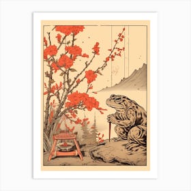 Wise Frog Japanese Style 3 Art Print