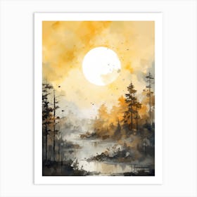 Sunset In The Forest 7 Art Print
