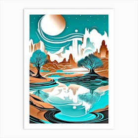 Night In The Forest Art Print