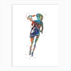 Lacrosse Player Girl 1 Art Print