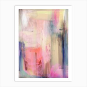 DAVENPORT - Pastel Multi Colour Rainbow Pride Abstract  Art Print