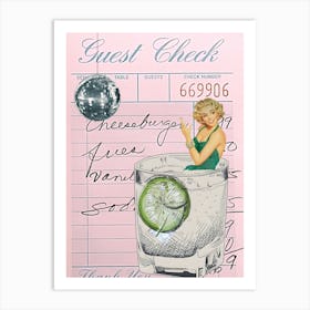 Guest Check 8 Art Print