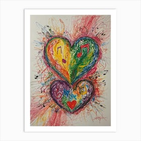 Heart Of Music 17 Art Print