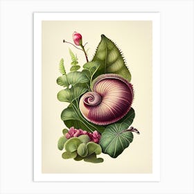 Garden Snail  1 Botanical Art Print