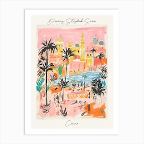 Poster Of Cairo, Dreamy Storybook Illustration 3 Art Print