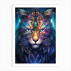 Psychedelic Cat 2 Art Print