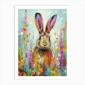 Lion Head Rabbit Painting 4 Art Print