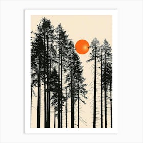 Sunset In The Forest 15 Art Print