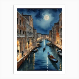 Venice Nights Art Print