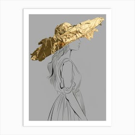 Gold Hat Art Print