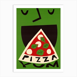 Yum Pizza Art Print