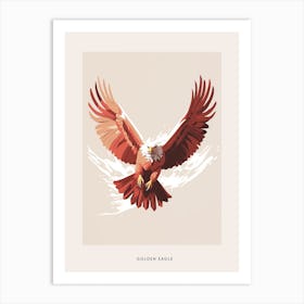 Minimalist Golden Eagle Bird Poster Art Print