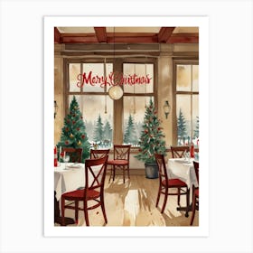 Christmas Dining Room 1 Art Print