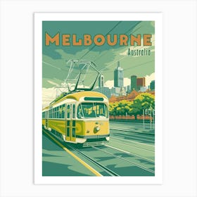 Vintage Melbourne Tram Art Print