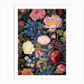 Floral Wallpaper 117 Art Print