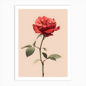 Single Rose Art Print