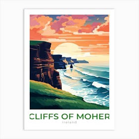 Ireland Cliffs Of Moher Travel Art Print