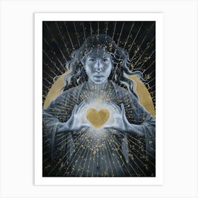 Heart charm girl Art Print