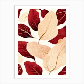 Seamless Pattern With Leaves 8 Art Print