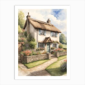 Cottage In The Country Art Print