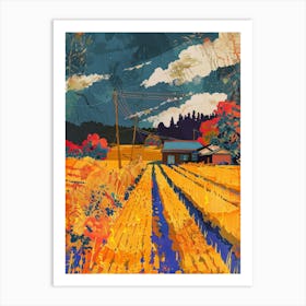 Field Of Rice Art Print