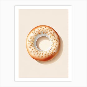 Toppings Bagel Marker Art 4 Art Print