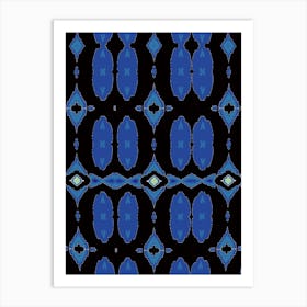 Blue And Black Art Print