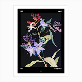 No Rain No Flowers Poster Lilac 2 Art Print