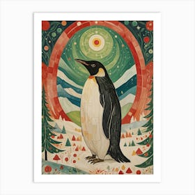 Jubilant Penguin Art Print