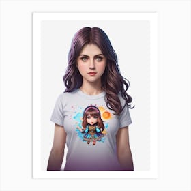 Girl In A Dress Art Print