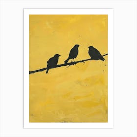 Birds On A Wire 10 Art Print