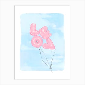 Love Balloons Art Print
