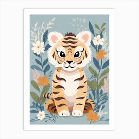 Baby Animal Illustration  Tiger 3 Art Print