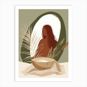 Woman In A Bowl 1 Art Print