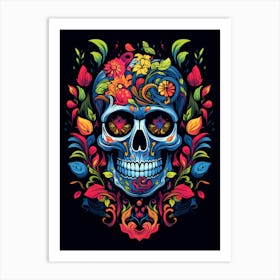 Life's Vivid Echoes in Death's Silhouette Art Print