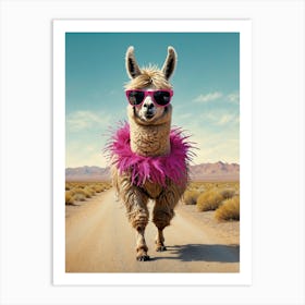 Llama In Sunglasses 1 Art Print