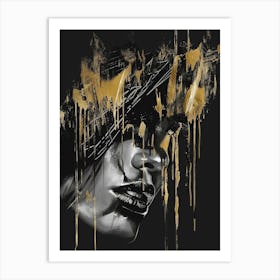 Gold And Black 80 Art Print