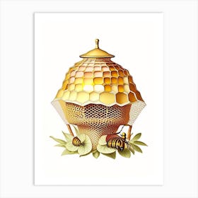 Nectar Honey 2 Beehive Vintage Art Print