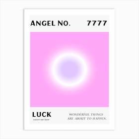 Angel Number 777 Luck Art Print