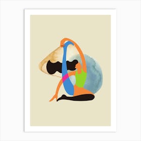 Yogi Woman In Yoga Pose Art Print