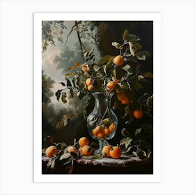 Baroque Floral Still Life Bergamot 4 Art Print