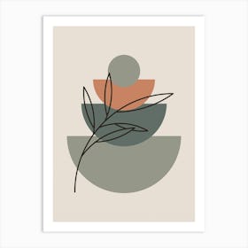 Mid Century Garden Inspired Abstract Painting Art Print